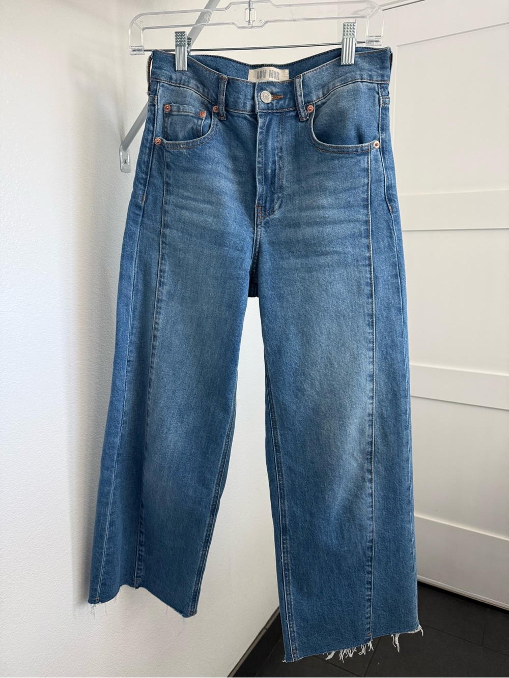 LOV MOR High-Rise Wide Leg Blue Jeans